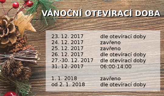 Vánoční otevírací doba 2017